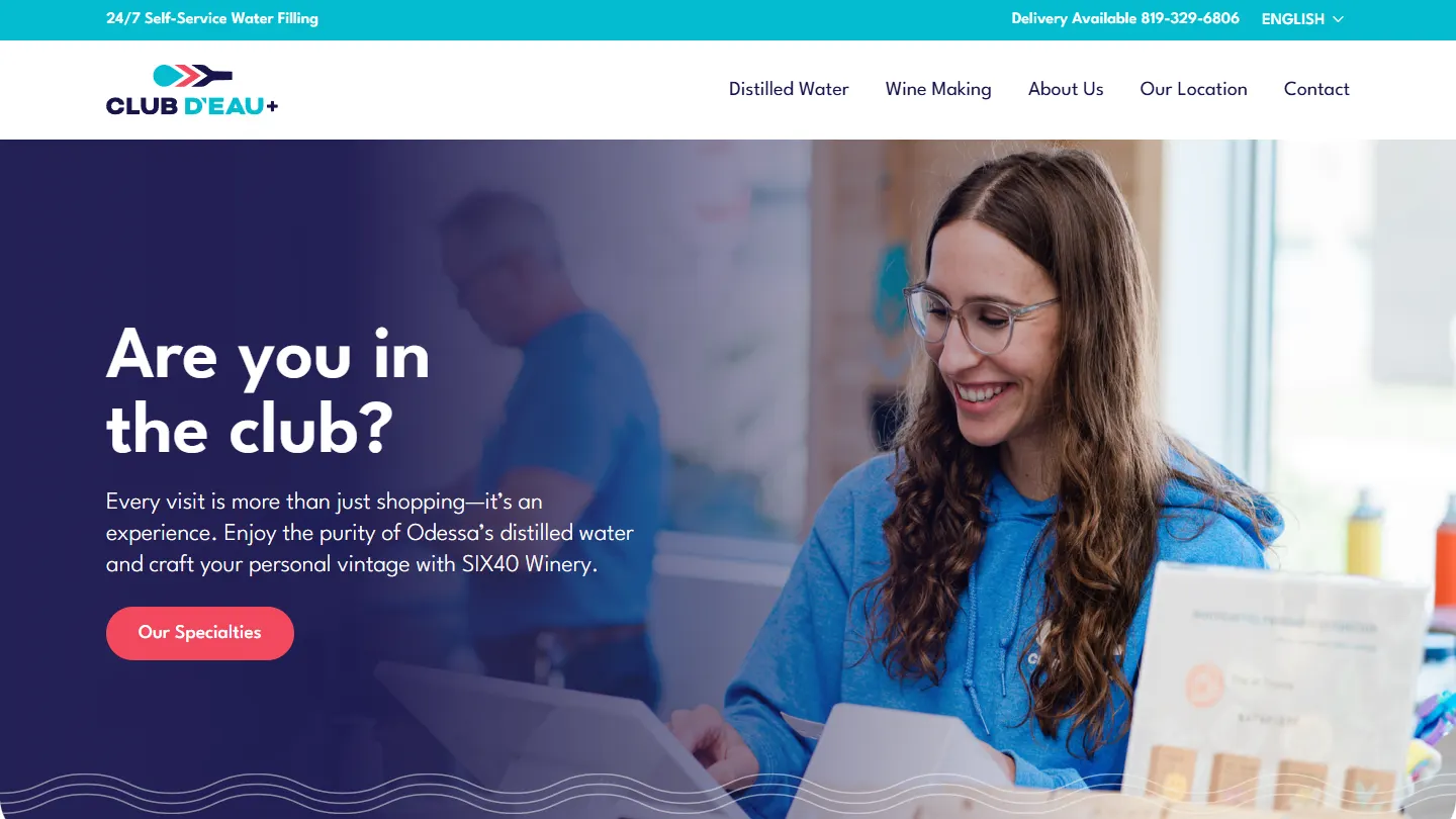 Club D’Eau+ website preview