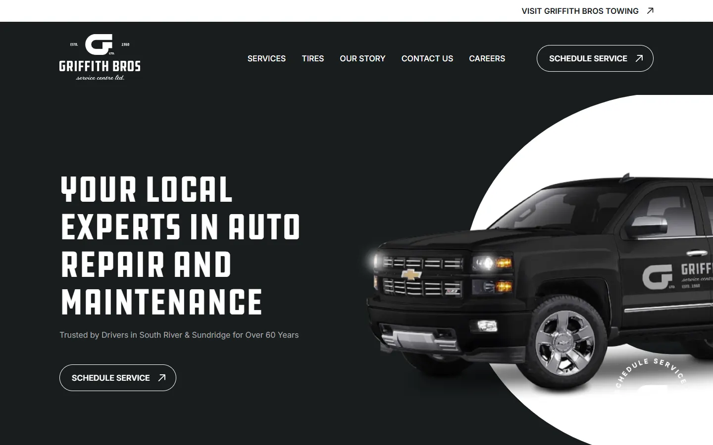 Griffith Bros. Service Center website preview